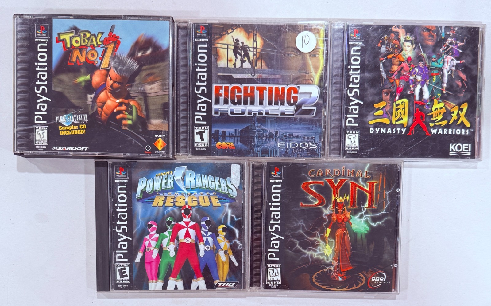 PlayStation 1 Games Lot – Dynasty Warriors, Tobal No 1, Power Rangers Rescue