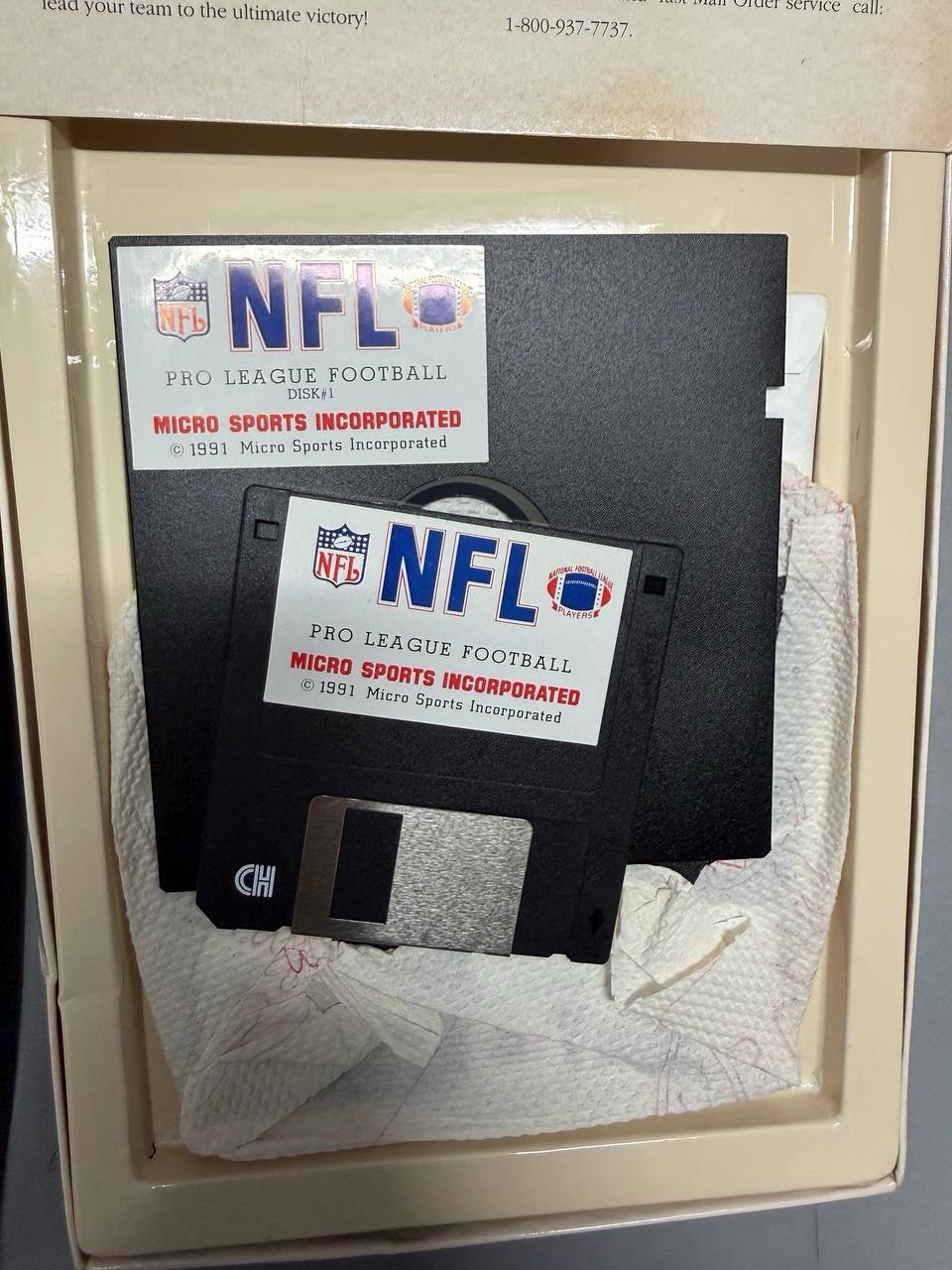 1989 NFL Pro Football DOS Video Game