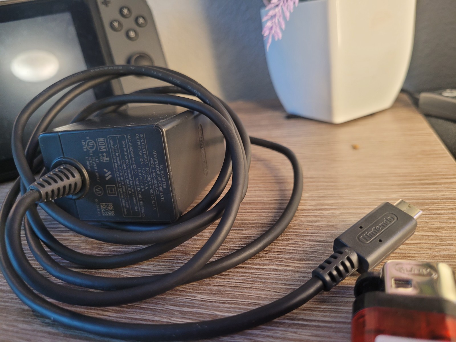 Nintendo Switch HAC-001, Dock, and A/C – Grade C- *Screen Blemish, Bad Battery*