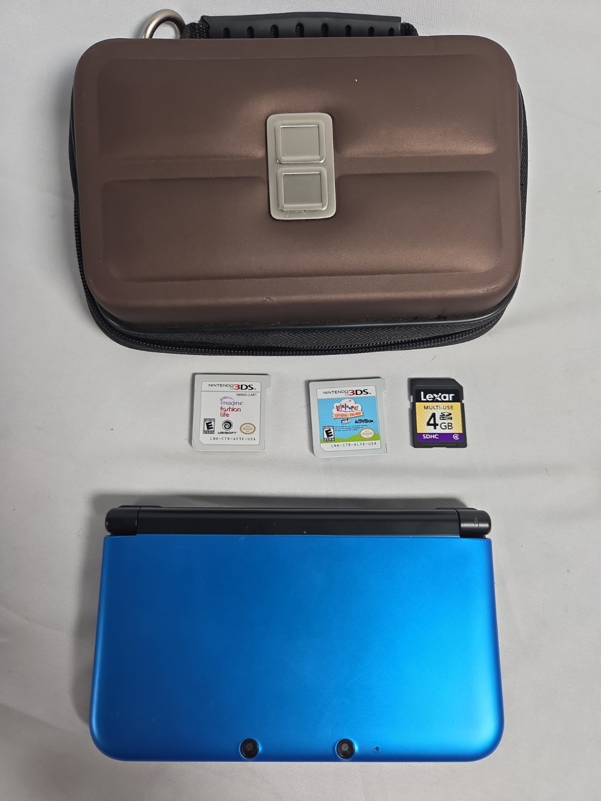 Nintendo 3DS XL Handheld System – Blue, 2 Games, 4 GB SD Card