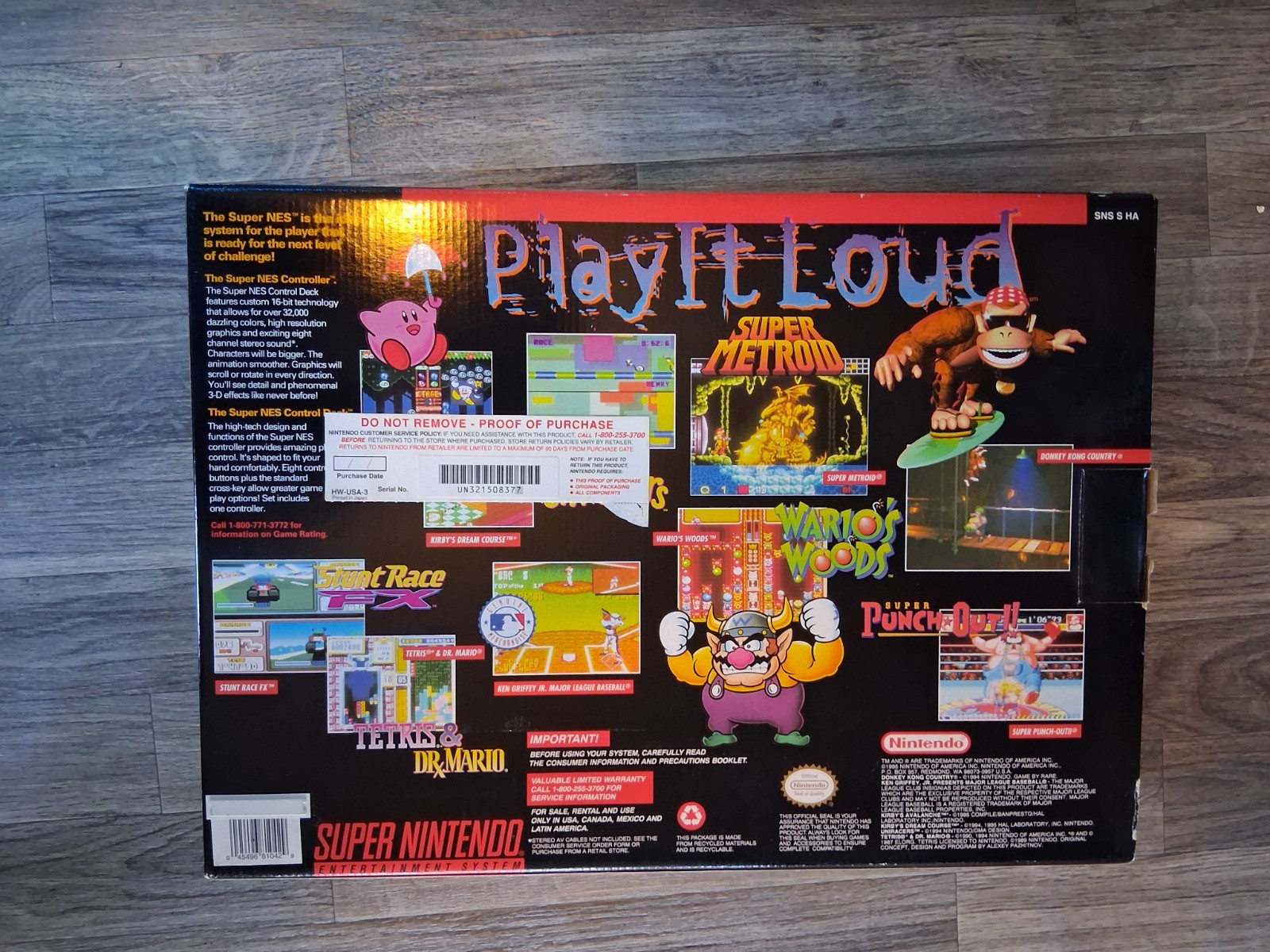Killer Instinct Super Nintendo SNES Box Styrofoam Excellent W/ Protector