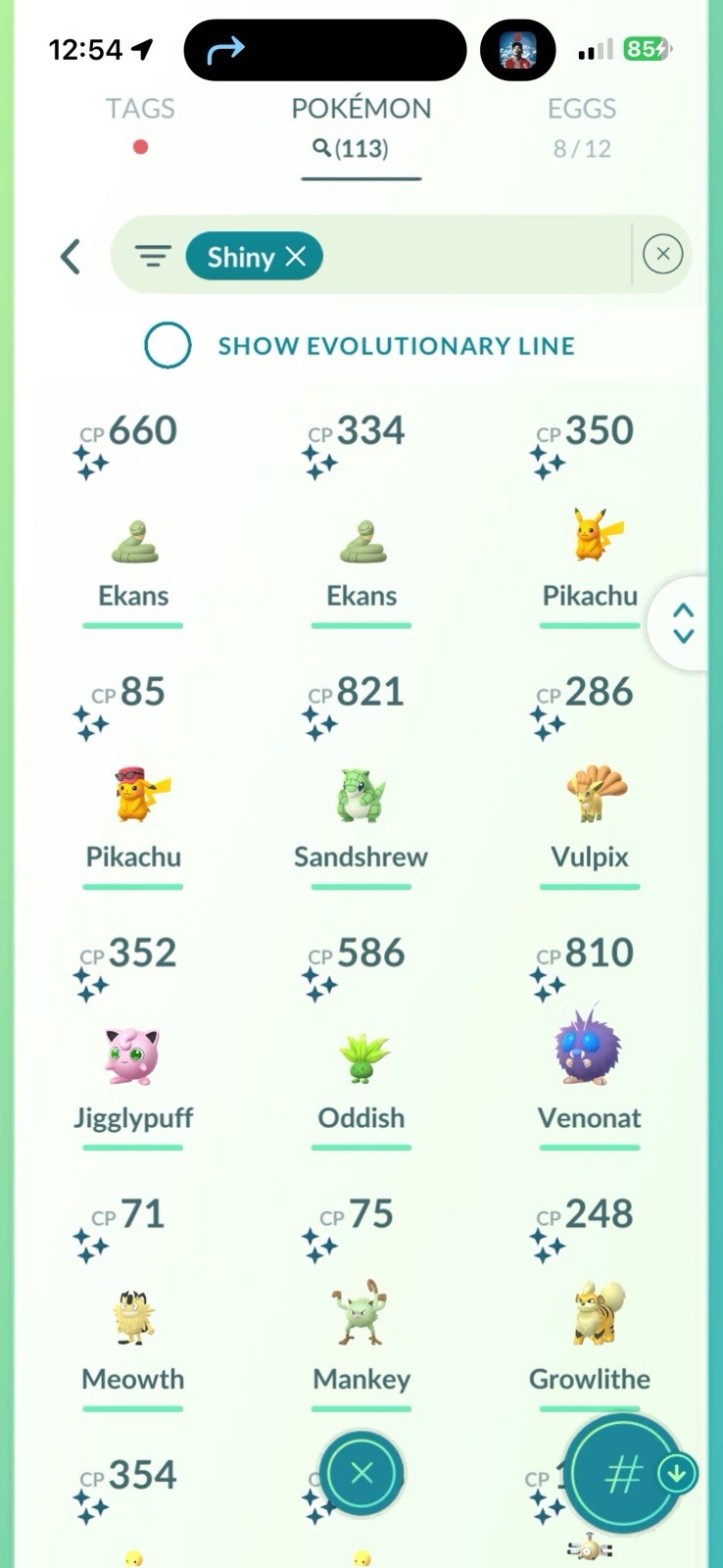 Pokémon PTC GO | LVL 70 |113✨|10.3☄️ Charcadet, Bg Ditto X 9