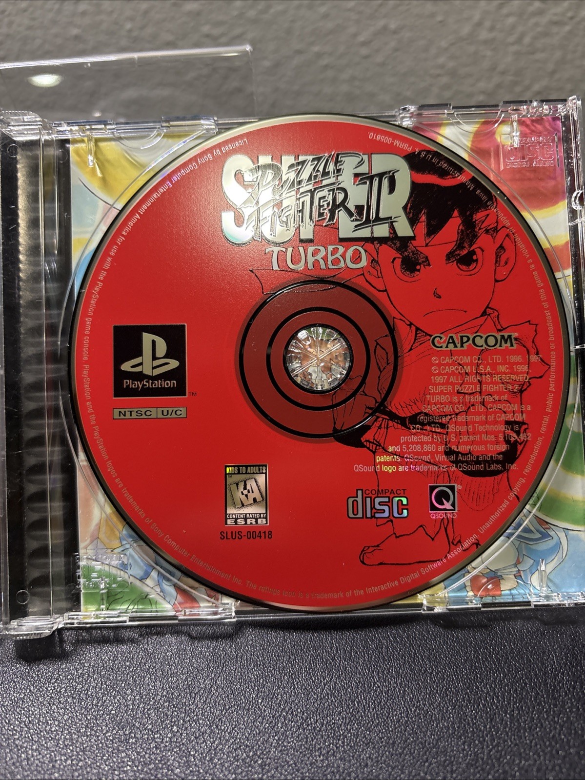 Capcom Super Puzzle Fighter II Turbo (Sony PlayStation 1, 1996) CIB Tested Works