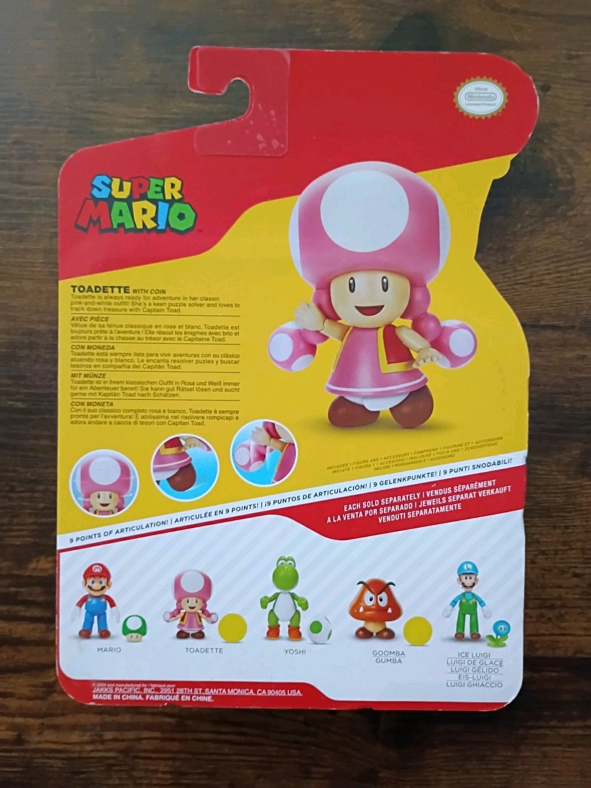 4″ Super Mario 4-PACK World of Nintendo Daisy Toadette Nabbit Chain Chomp Lot