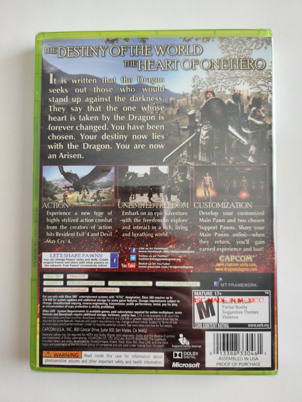 Dragon’s Dogma (Xbox 360) US Release *BRAND NEW – FACTORY SEALED*