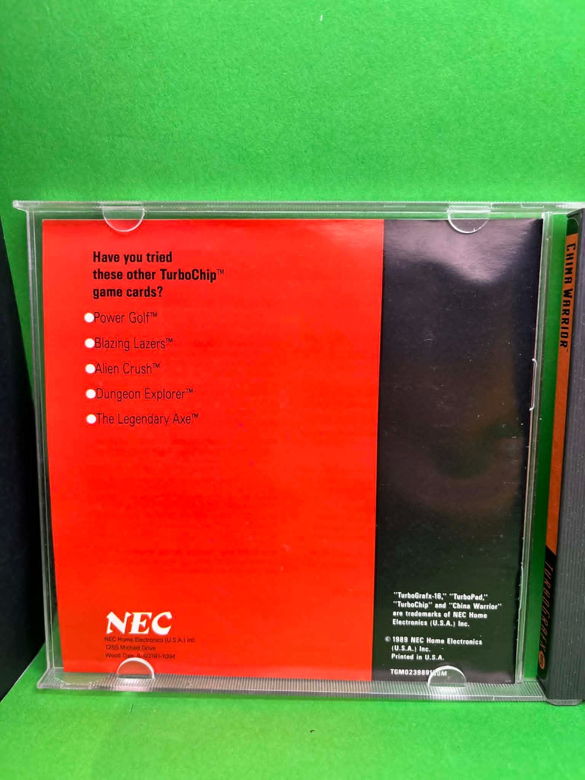 China Warrior NEC Turbografx 16 Vintage 1989 CIB Game Tested Read Desc See Pics