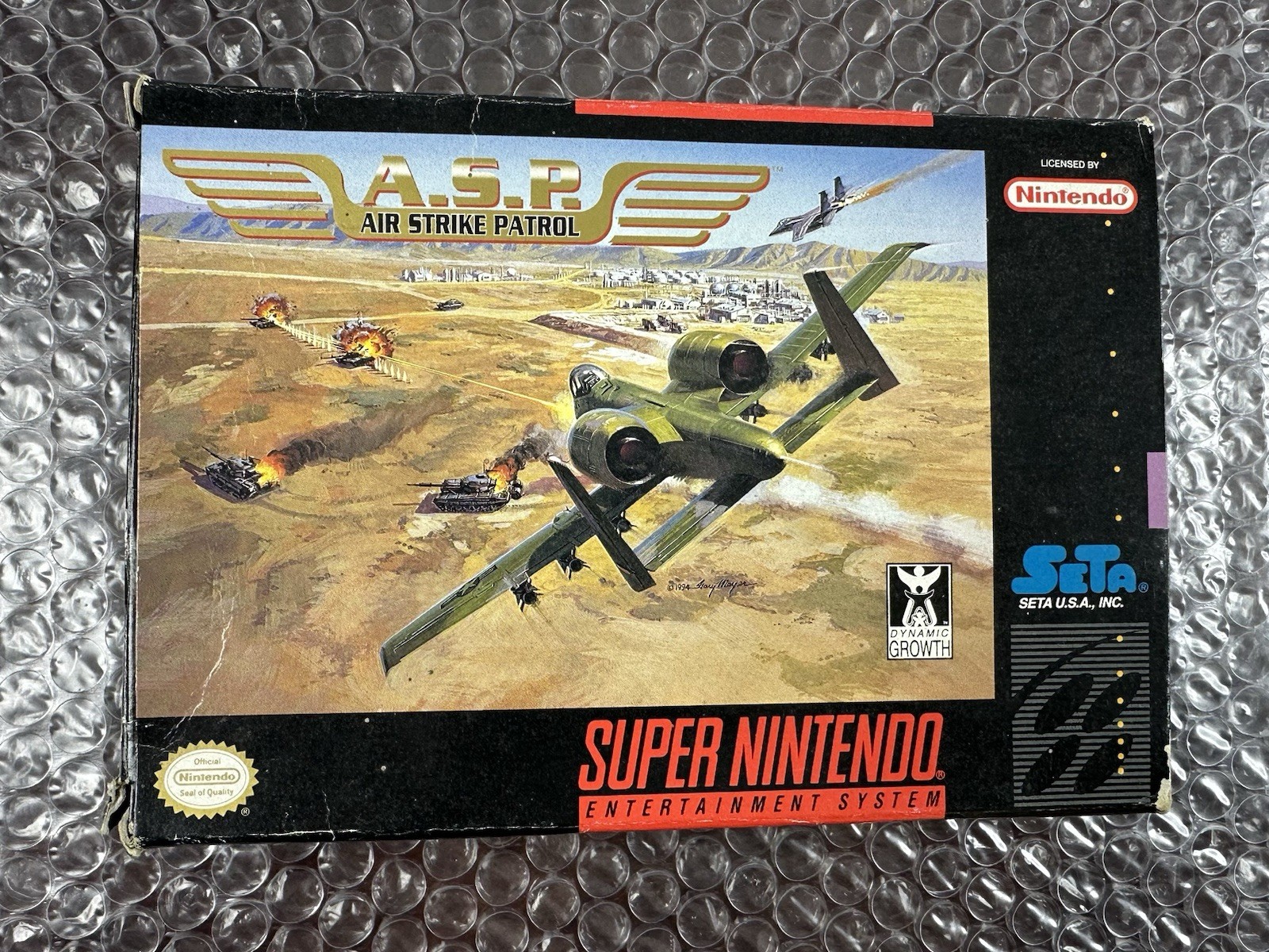 A.S.P. Air Strike Patrol (SNES) Super Nintendo CIB Complete + Poster Tested SETA