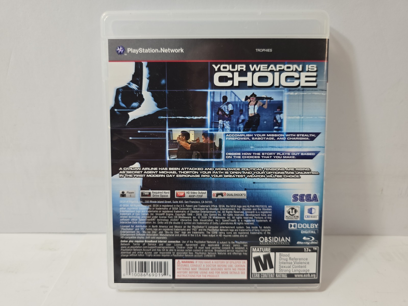 Alpha Protocol (PlayStation 3) COMPLETE! PRISTINE CONDITION! SHIPS FREE TODAY!