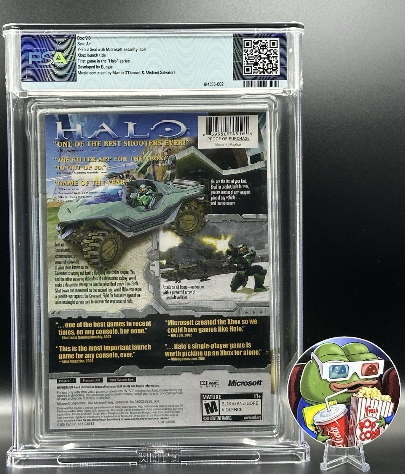 Halo: Combat Evolved • Platinum Hits • PSA 9.8 A+ • Xbox