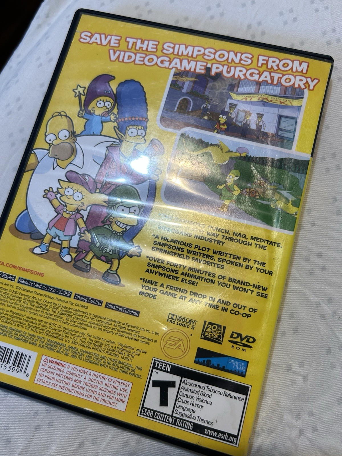 The Simpsons Game PlayStation 2 PS2 with manual untested