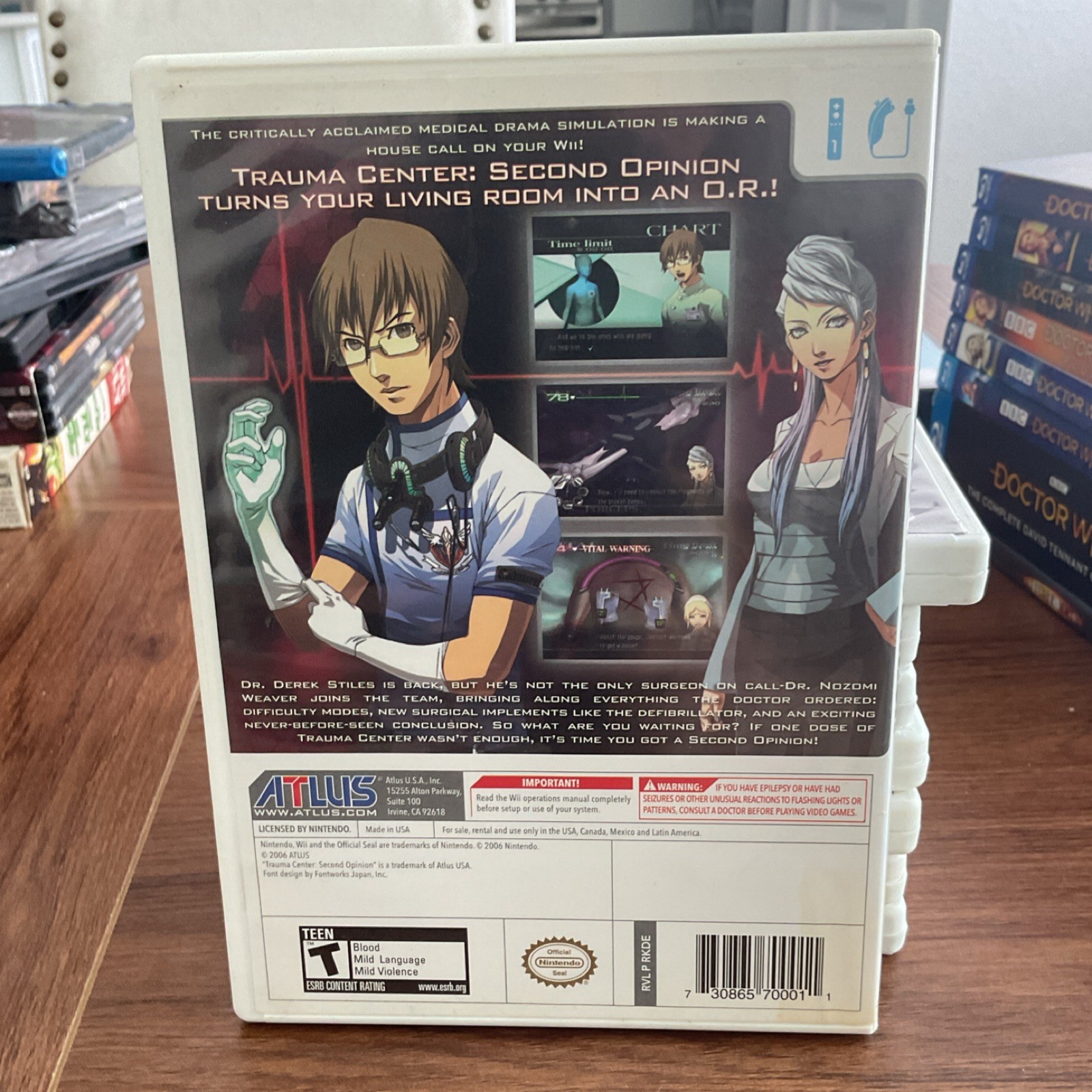 Atlus Trauma Center: Second Opinion Nintendo Wii 2006 Simulation Medical Manual