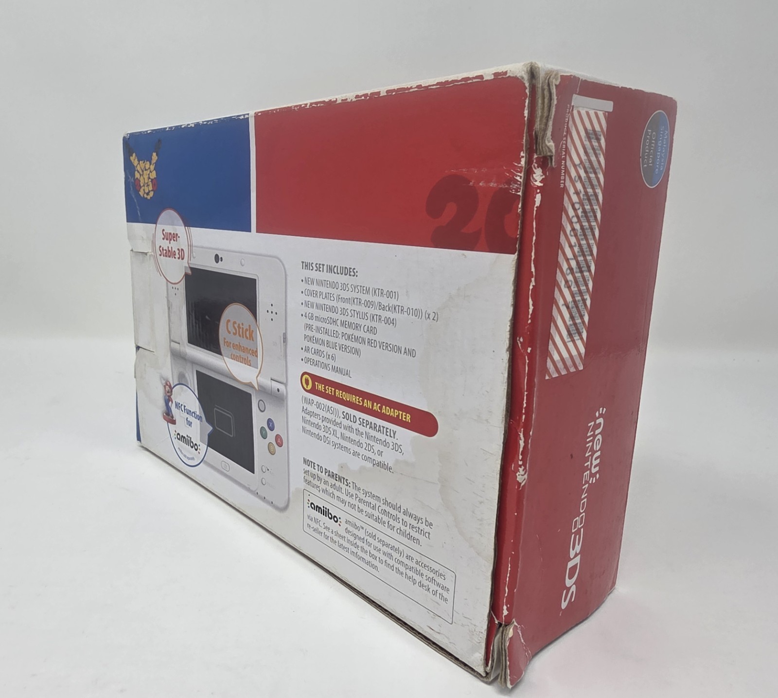 💥 New Nintendo 3DS Pokemon 20th Anniversary Edition System Box Plates Red Blue