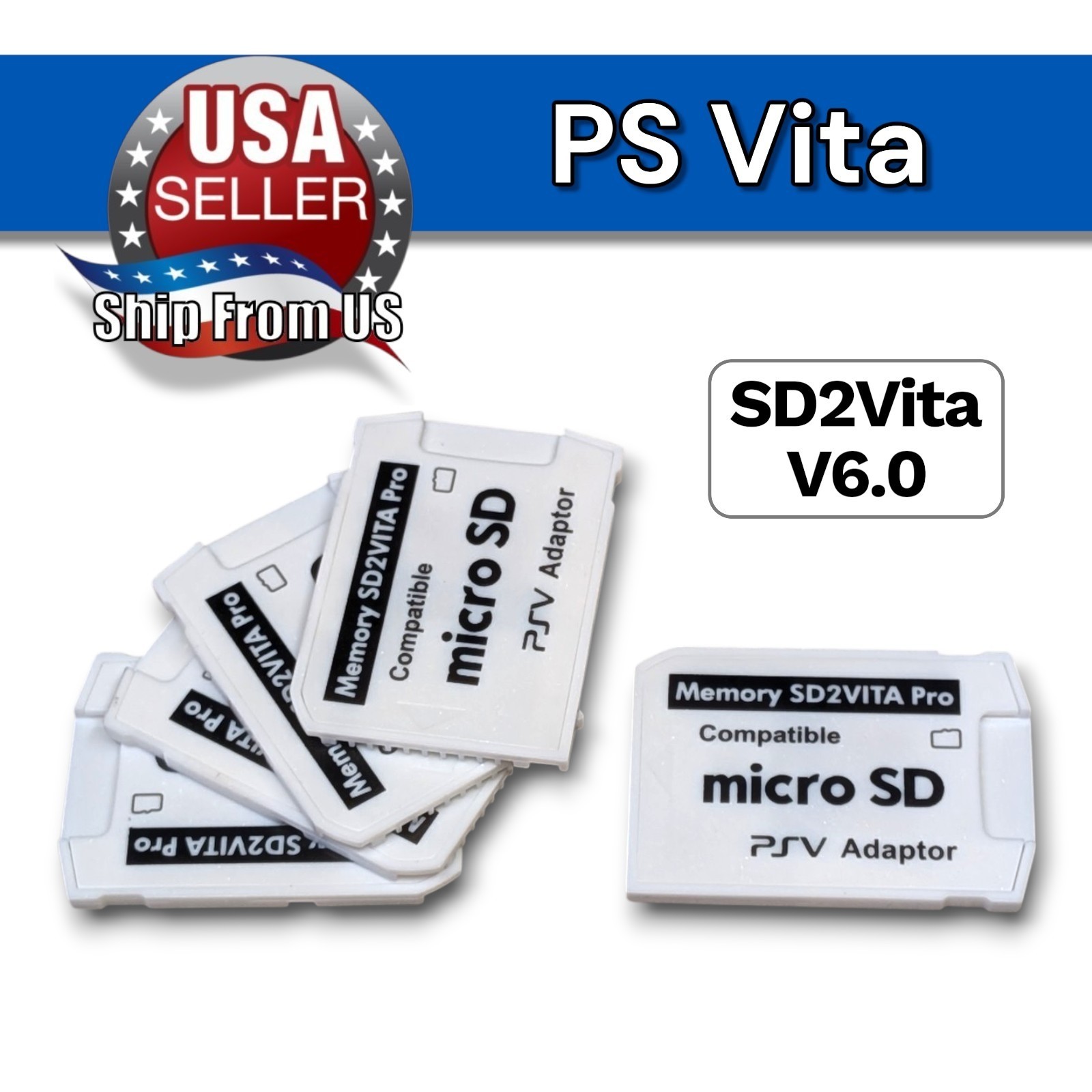 V6.0 SD2VITA Pro PSVSD Micro SD Memory Card Adapter For PS Vita PSV1000 PSV2000