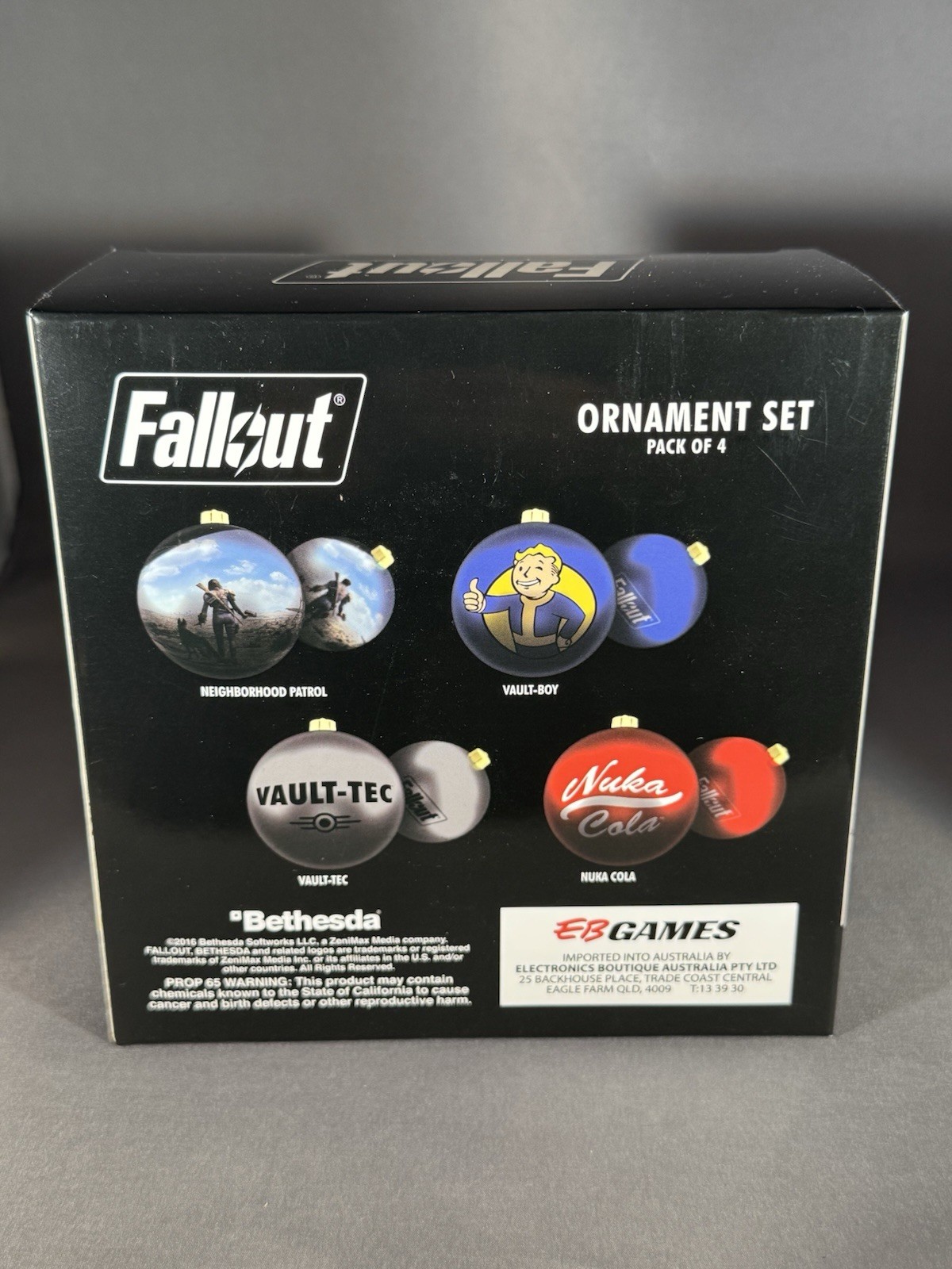 (2) Thinkgeek Fallout Ornament Sets Pack of 4 Dogmeat, Vault Boy, Nuca Cola NEW