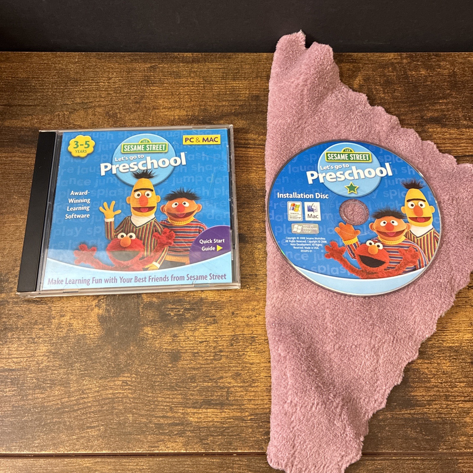 SESAME STREET Let’s Go To Preschool Ages 3-5 Years (PC & MAC, 2008) NOVA