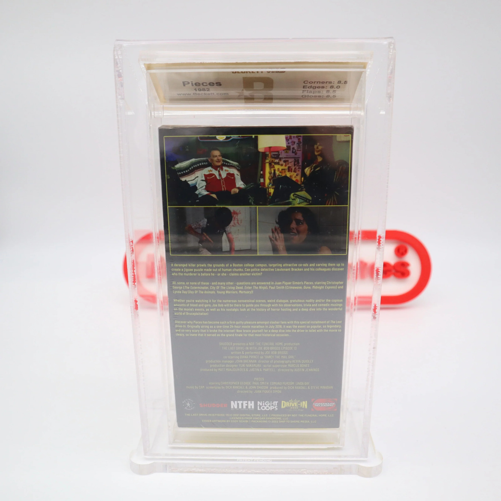 VHS – PIECES SPECIAL – SHUDDER SERIES – BECKETT GRADED 8.5 NEW & Factory Sealed!
