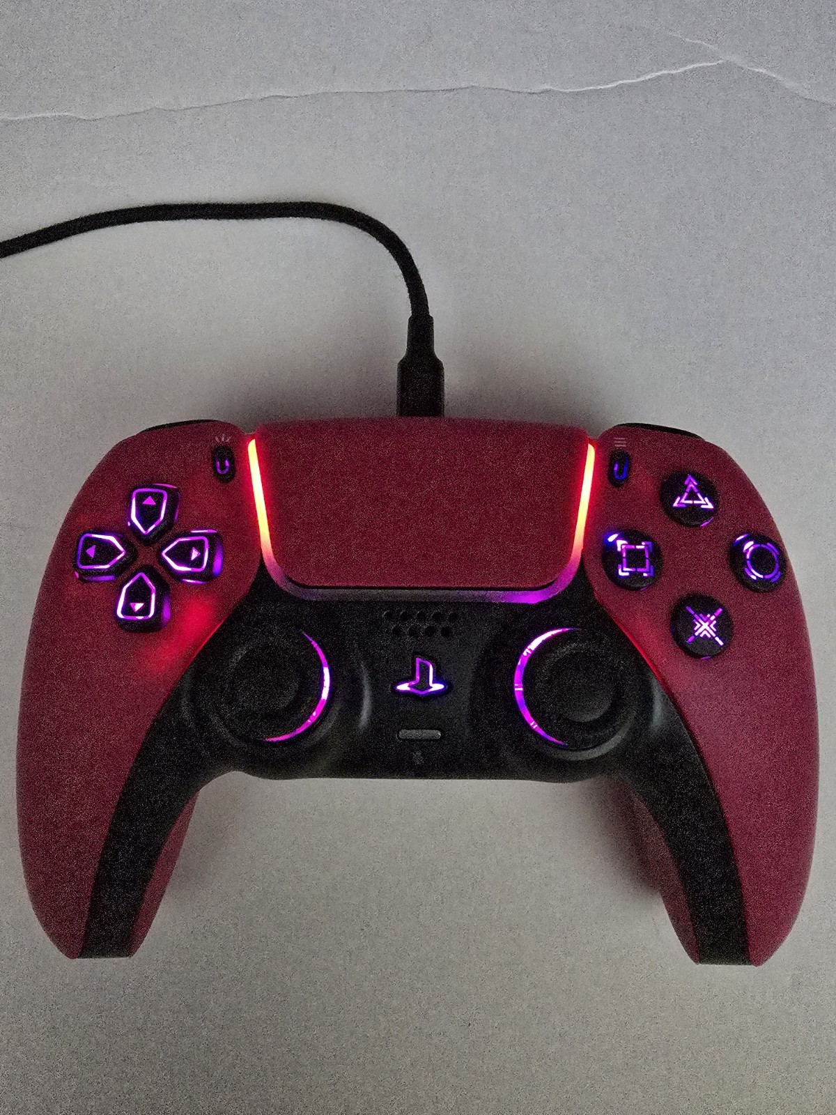 SONY COSMIC RED PS5 LED LIGHTS CONTROLLER, 7 DIFFERENT COLORS
