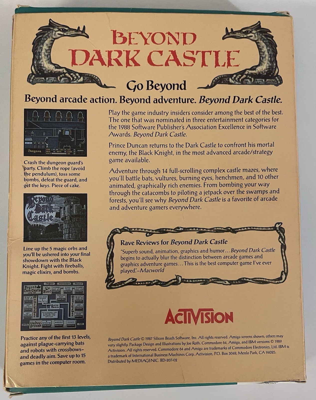 BEYOND DARK CASTLE – Commodore 64 C64/128 ACTIVISION