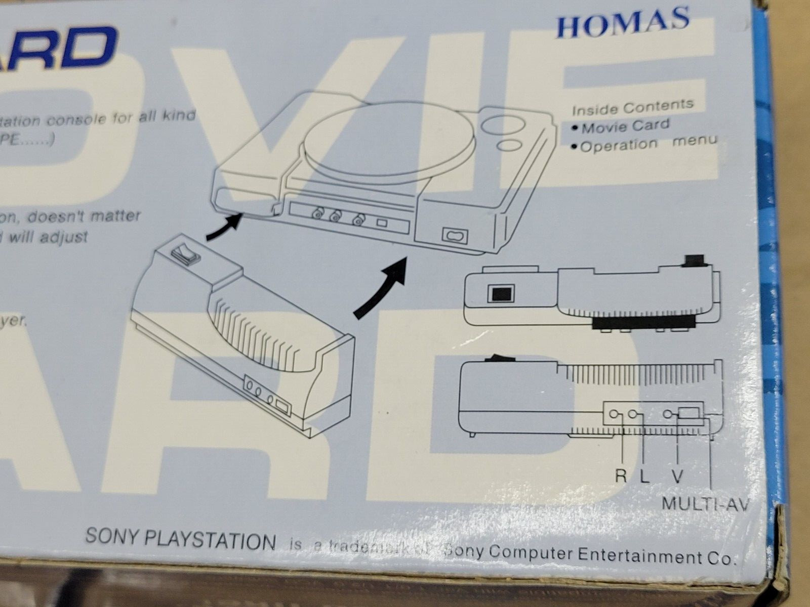 Movie Card (1996, Homas) Brand New Factory Boxed Playstation 1 Video-CD Player