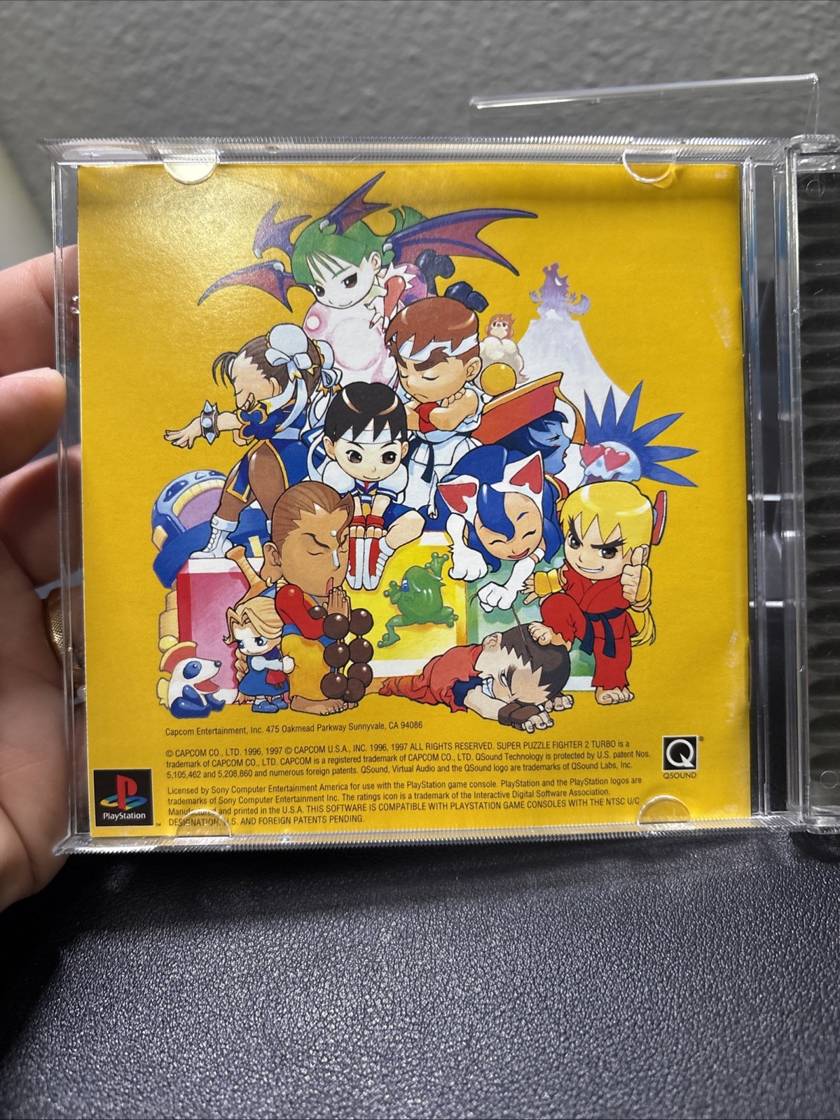 Capcom Super Puzzle Fighter II Turbo (Sony PlayStation 1, 1996) CIB Tested Works