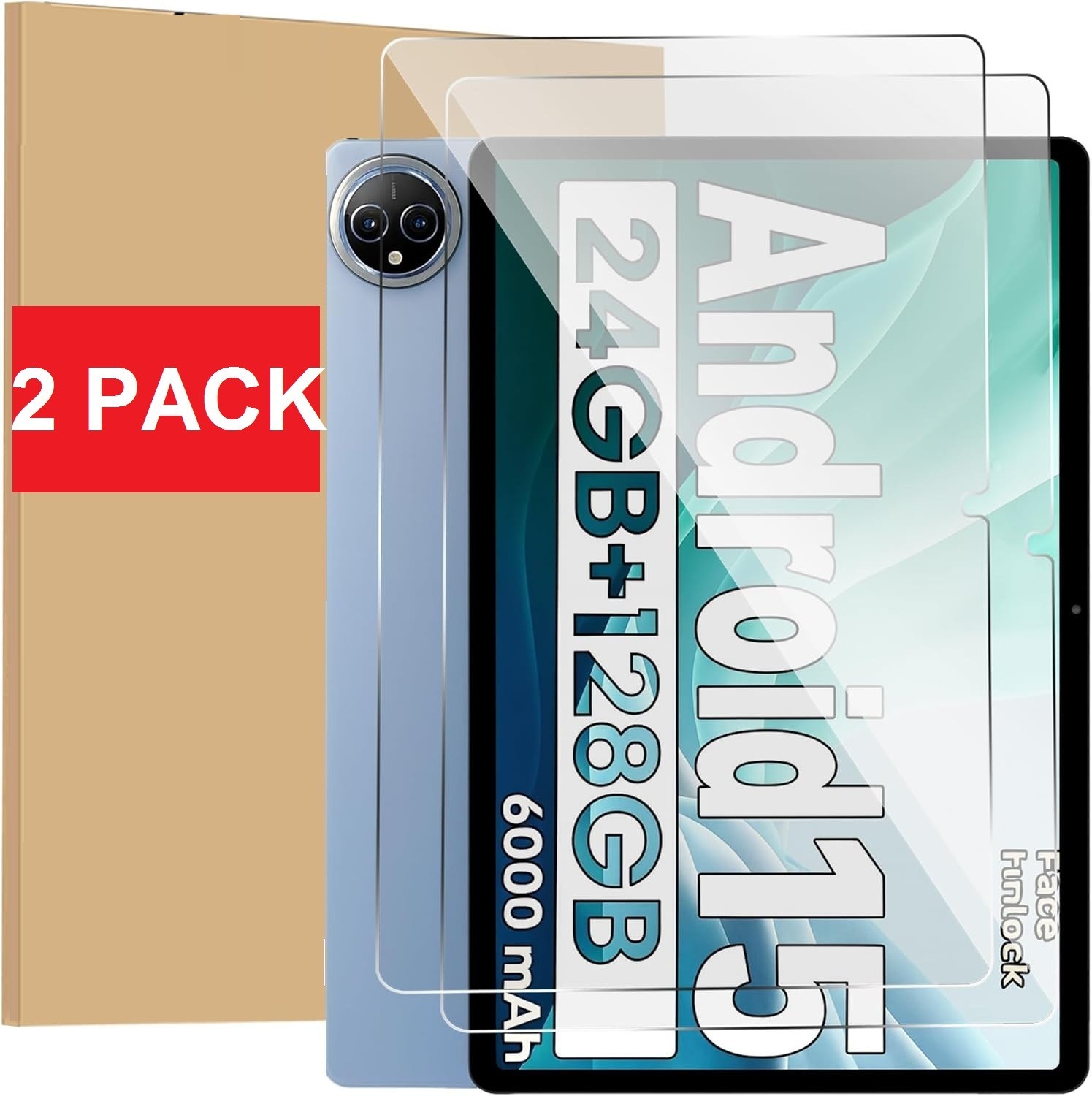 2PCS Glass Screen Protector for K80/K70/K60/K50/K60/K50 10″ / 10.1 inch Tablet