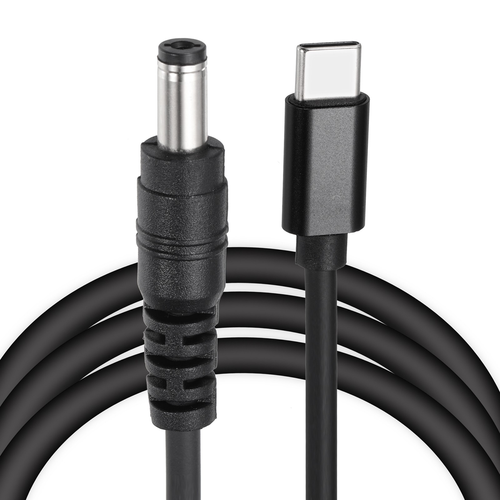 5FT USB C to DC PD Power Fast Charging Cable, 5.5mmx2.1mm 60W/20V(Black)