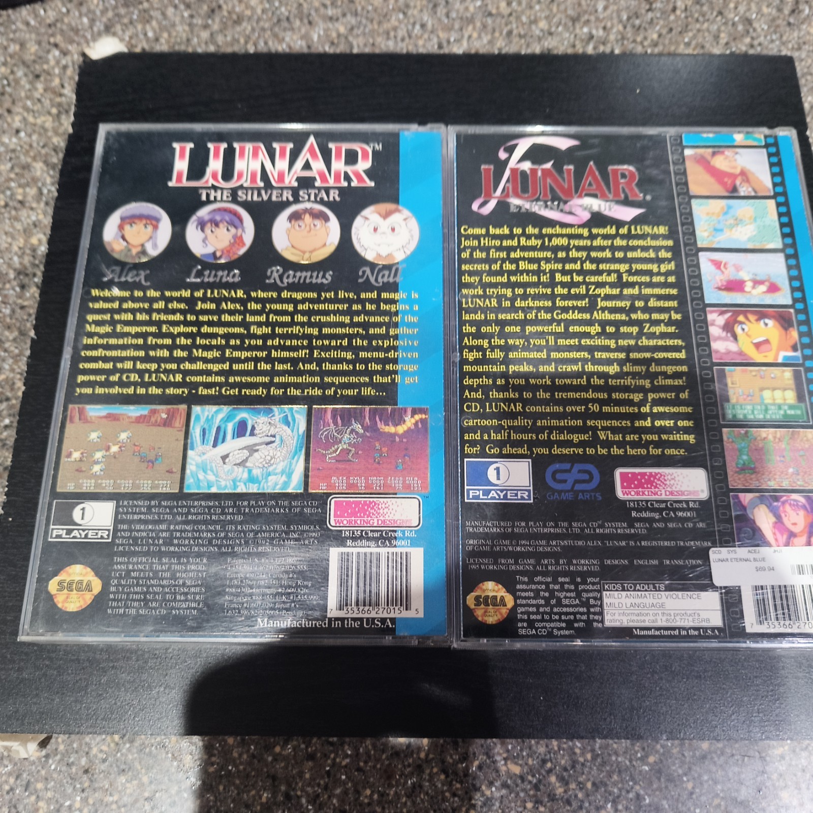 Lunar: The Silver Star and Eternal Blue (Sega CD, 1993 and 1995)