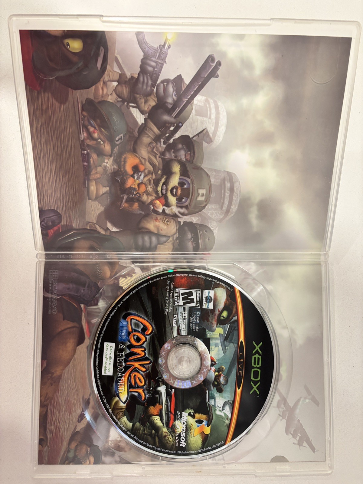 Conker Live & Reloaded Demo Disc Xbox CIB Clear Case Pre-Order Retail Variant