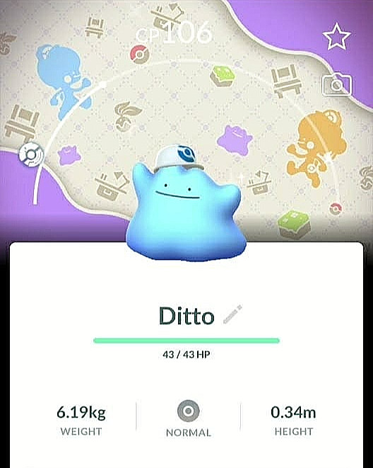 ✨Shiny Ditto Blue Cap and Yellow Hat ✨ Special Background ✨- PTC – Digital