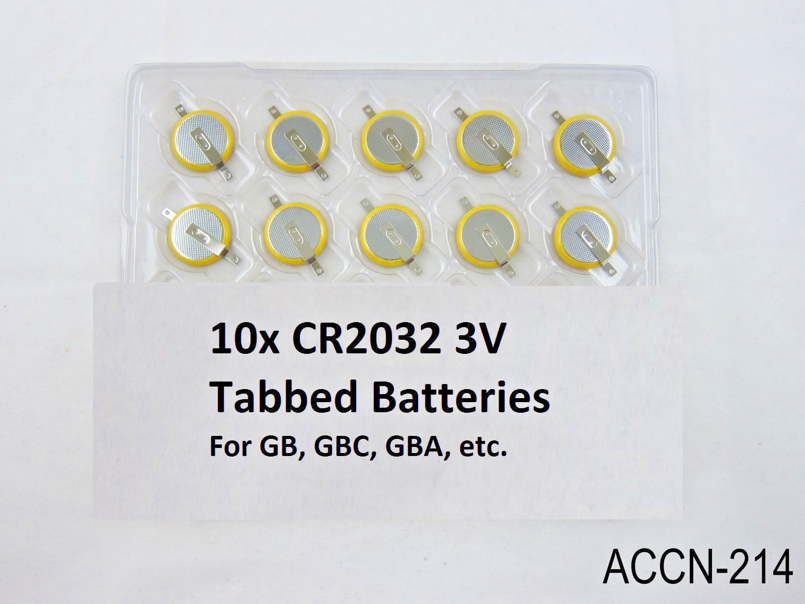 10 Replacement Battery Game Boy Color Gameboy CR2032 Tabbed GB GBC Batteries US