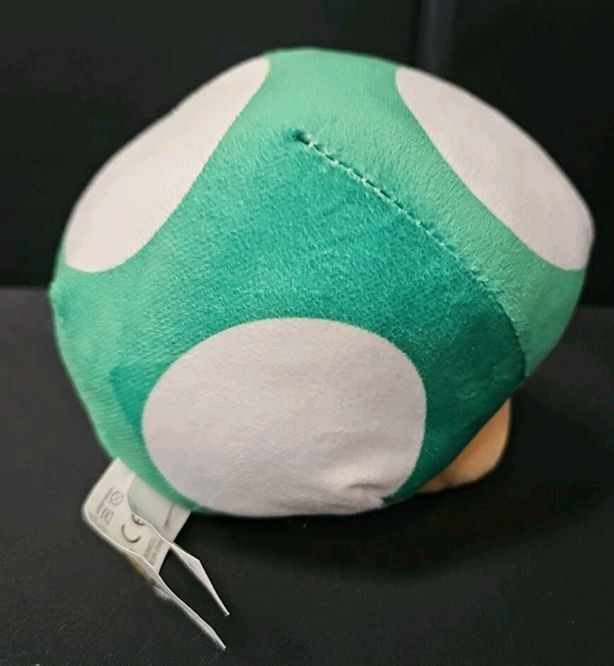 Super Mario Bros 1-UP Green Mushroom 6″x4″ Plush Doll Stuffed Toy 2021 Nintendo