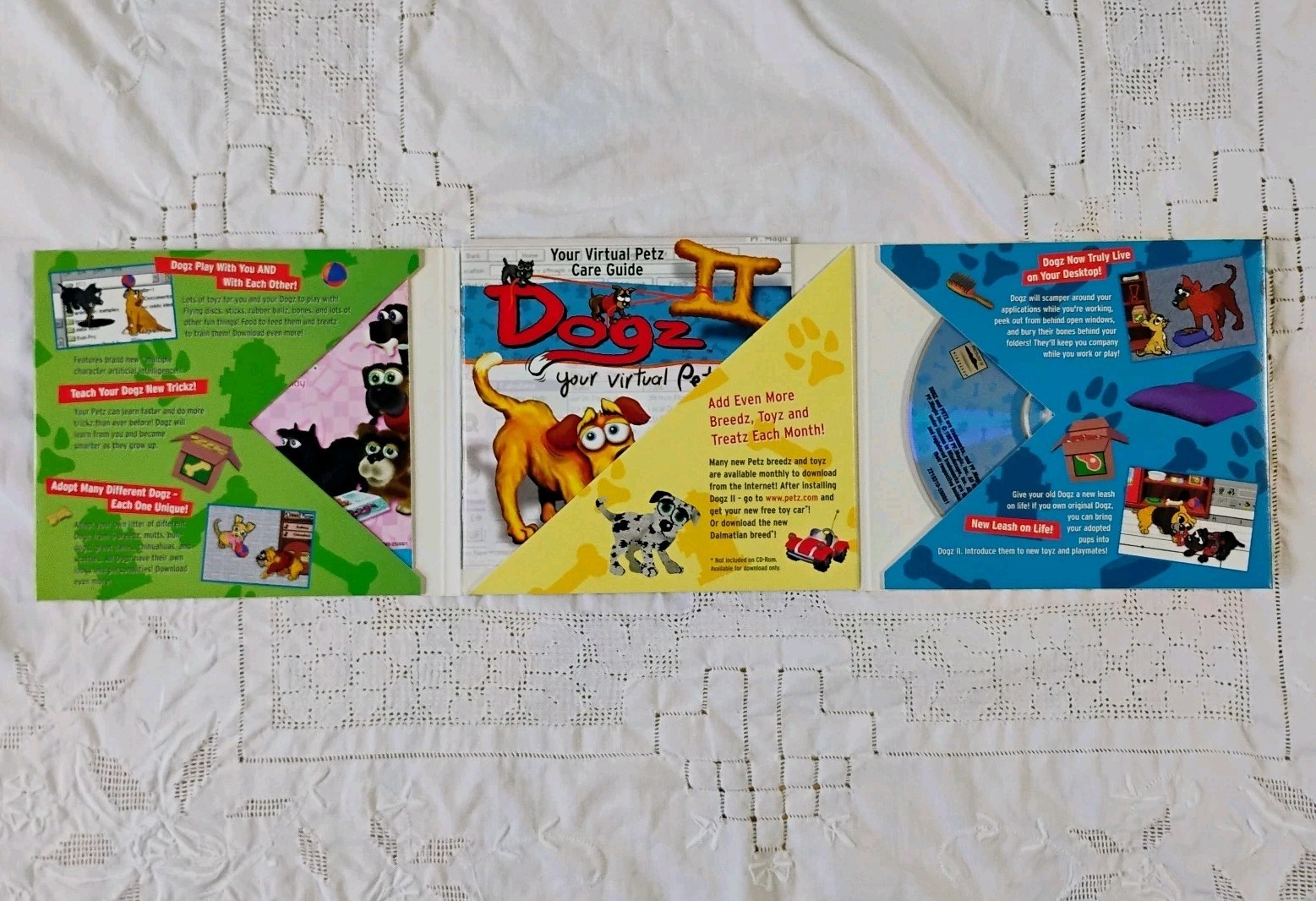 Dogz II Your Virtual Petz PC Windows 95 1997 Pet Game CD ROM PF.Magic