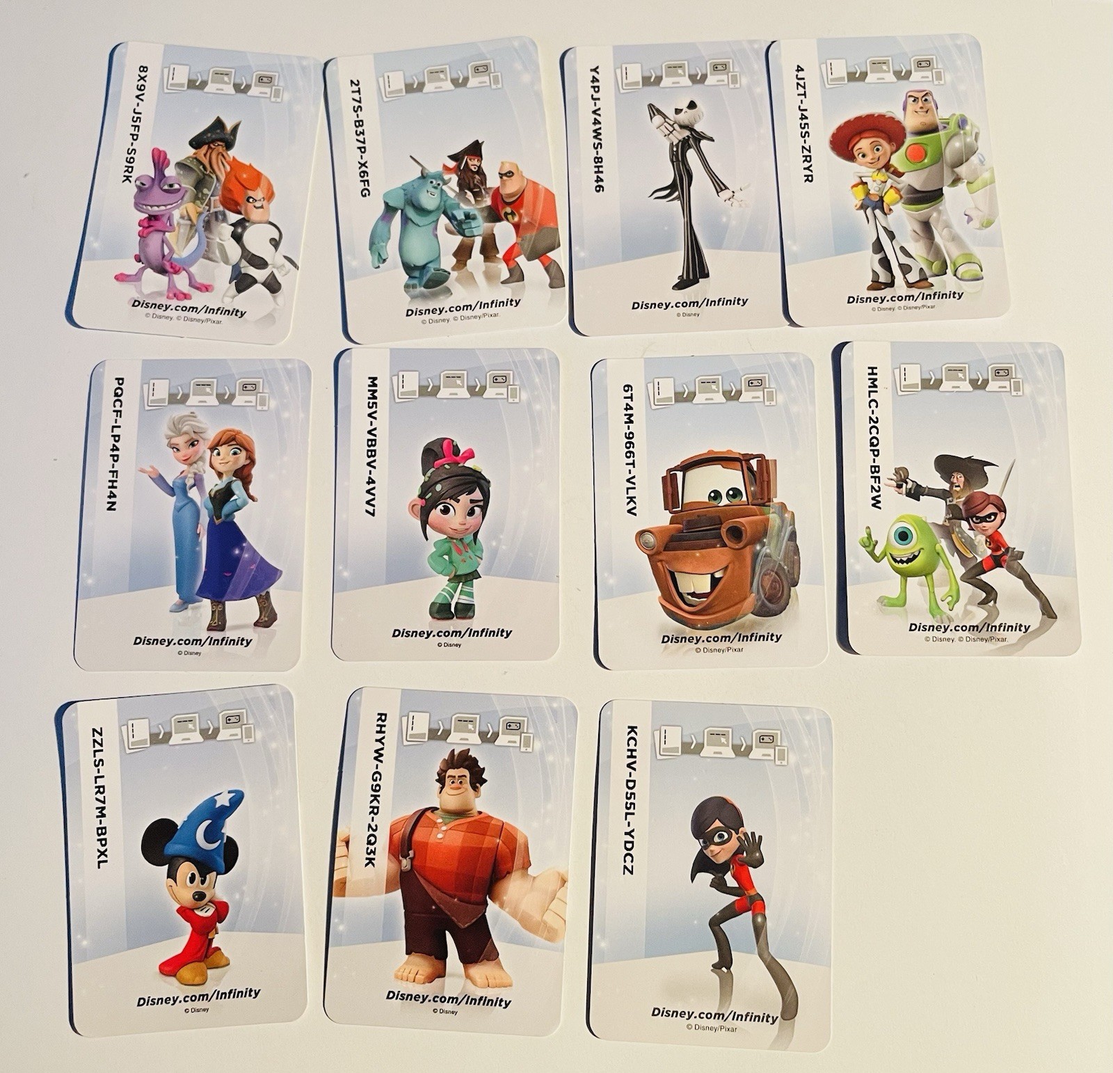 Disney Infinity /Marvel Superhero Character Card Lot Of 16