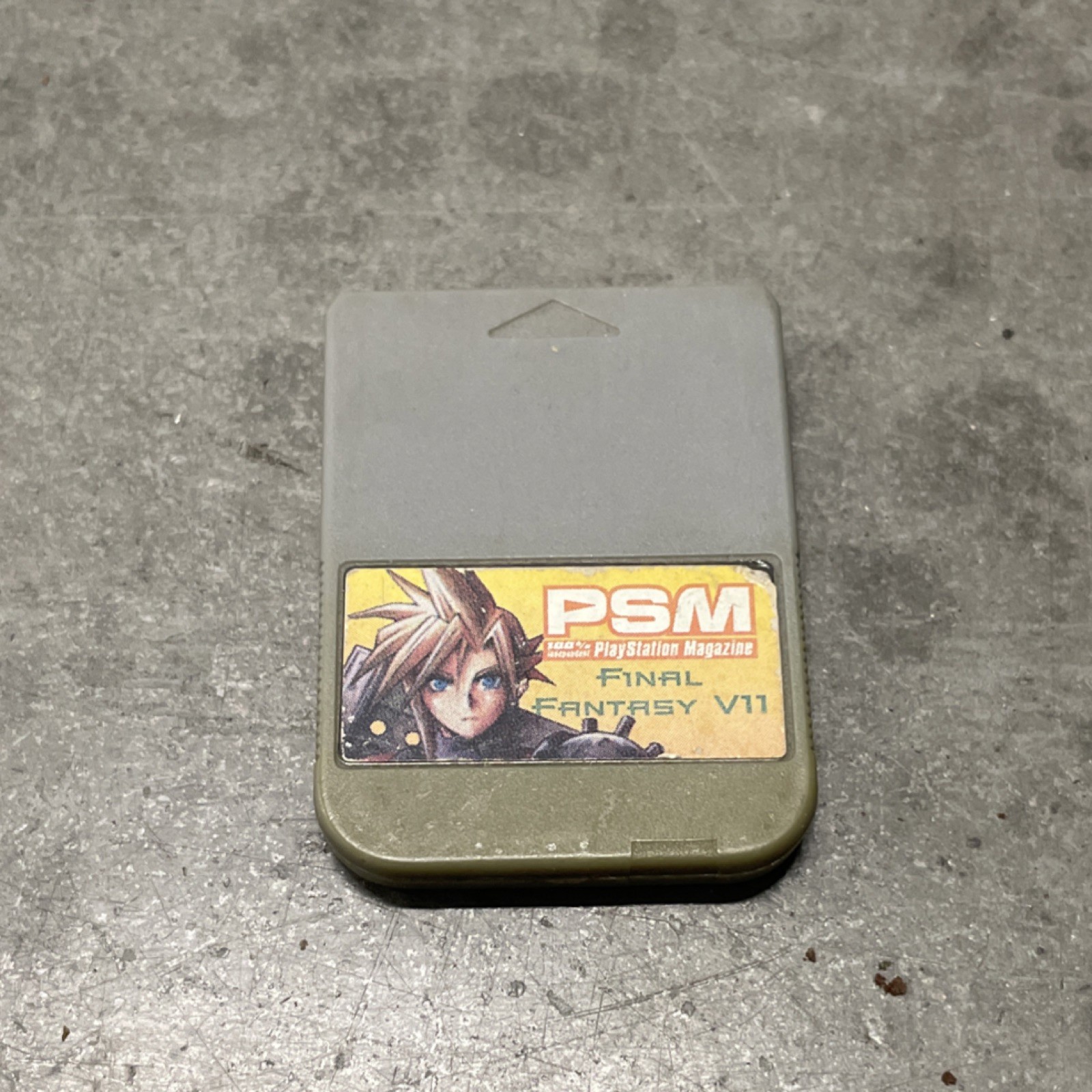 PSM Final Fantasy VII Gray PS1 Memory Card Expansion Pack 1MB SCPH1020
