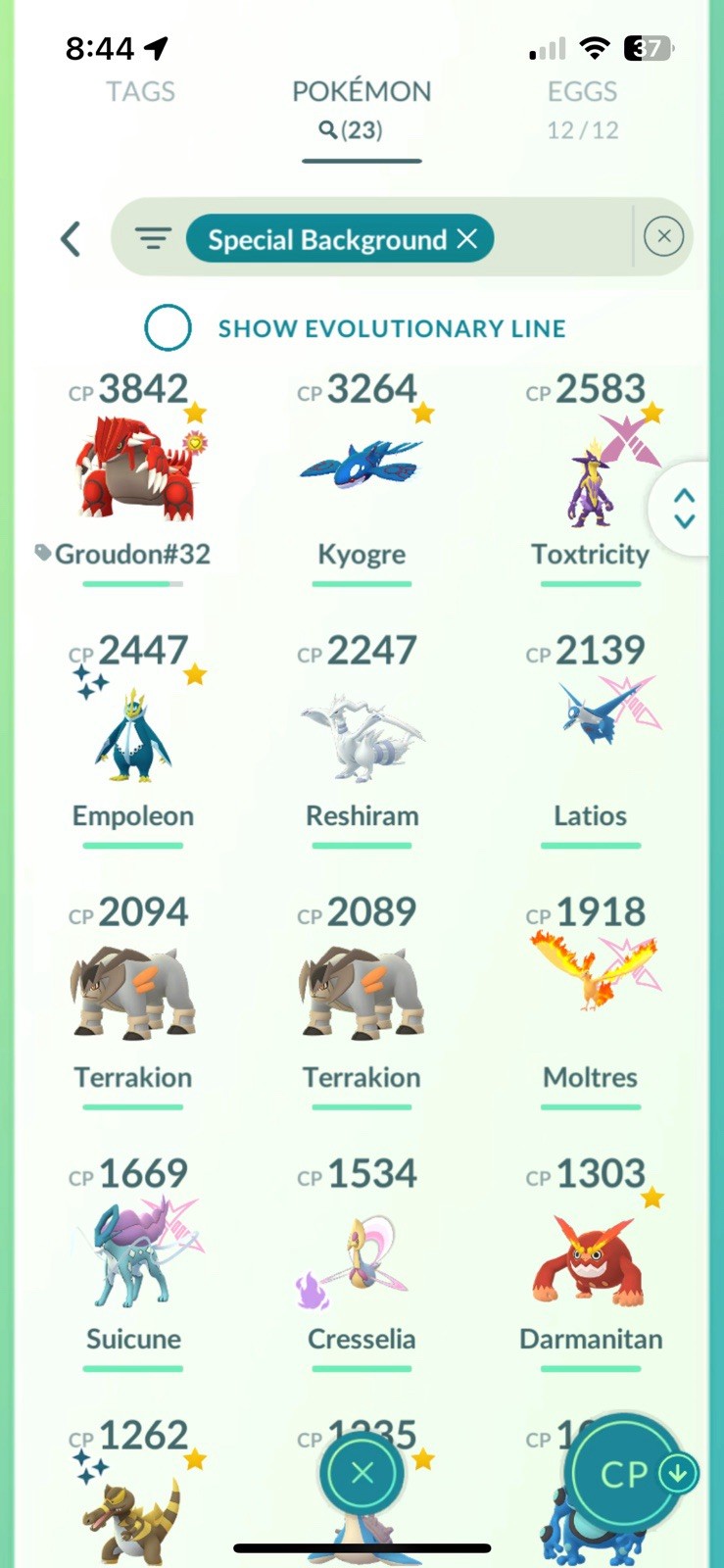 Pokémon Go Acc level72, Shundo Rayquaza Best Buddy, Full Fused Pokemon. BGs.