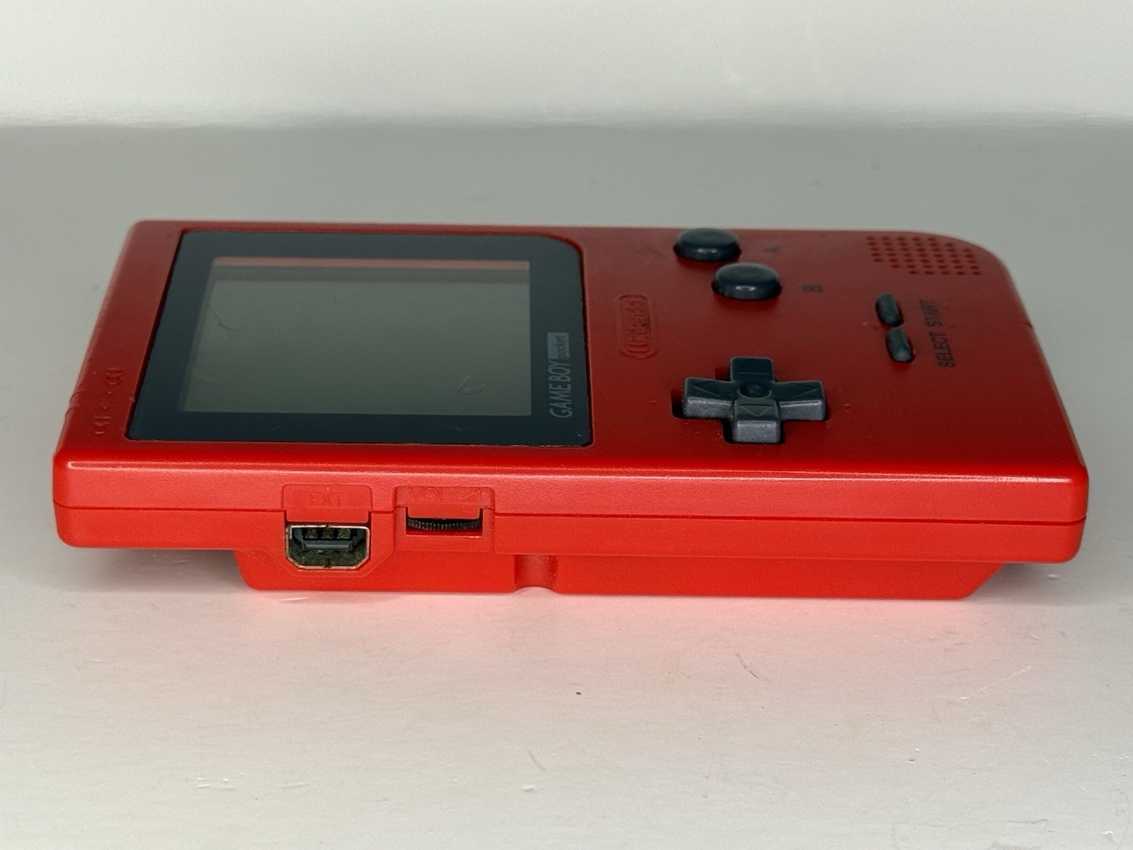 Original Nintendo Game Boy Pocket Red Handheld System w/ Headphone Jack