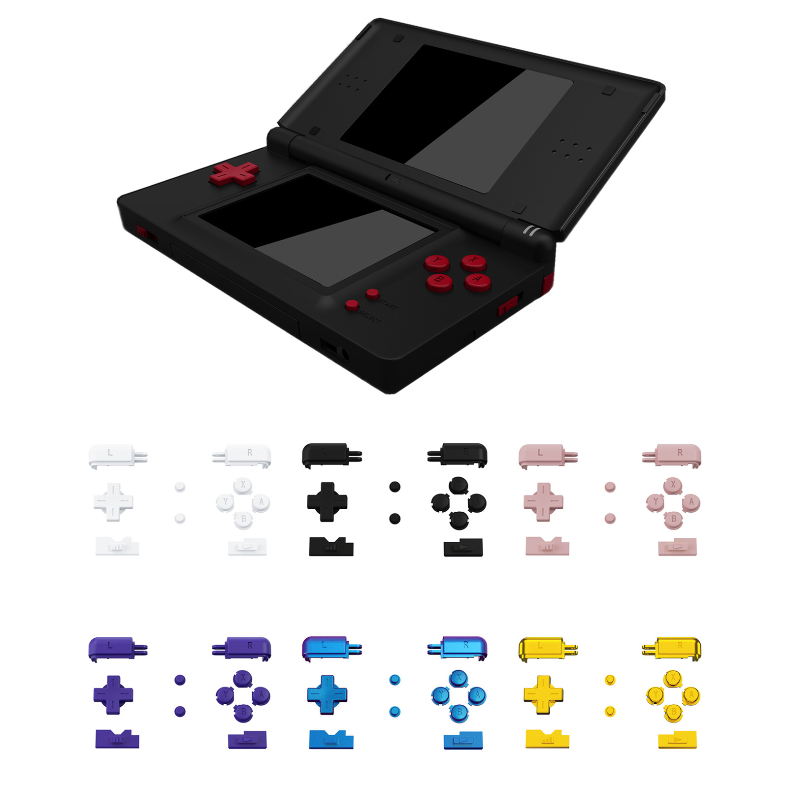 Replacement Full Set Button A B X Y L R D-pad w/ Tools For Nintendo DS Lite NDSL