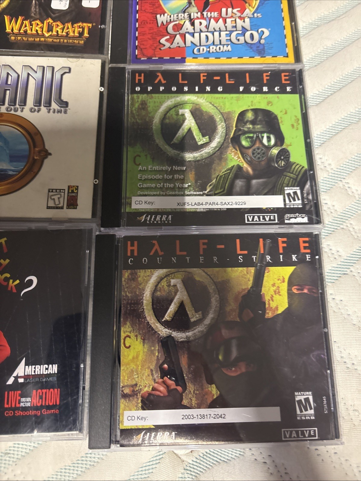 Vintage PC Game Lot Windows 95 98 Sierra Johnny Rock Descent Swat