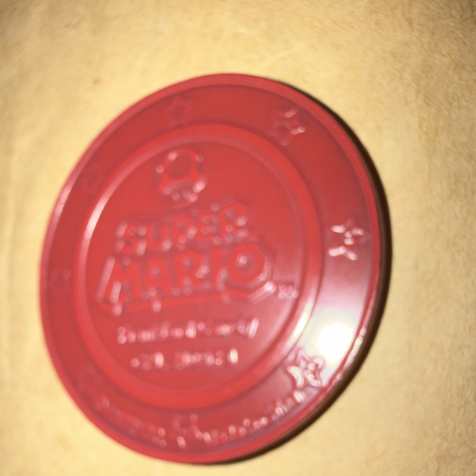 RARE Frankford Candy Super Mario Mario Red Embossed Plastic Coin Token