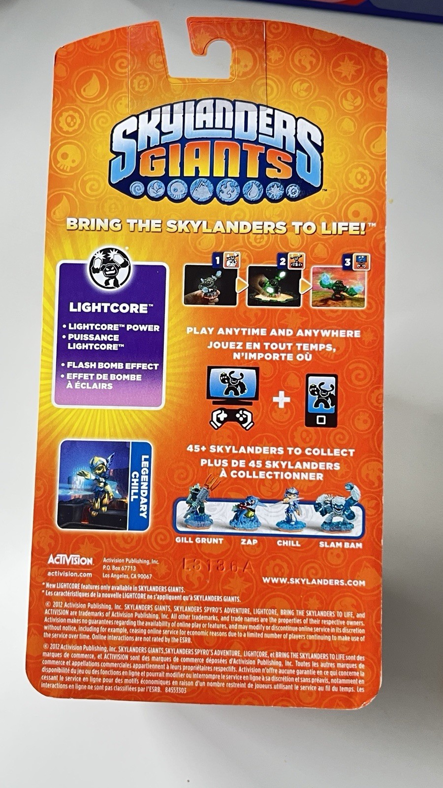 Skylanders Giants Legendary Chill Lightcore Lights Up Figure Toys R Us Exclusive