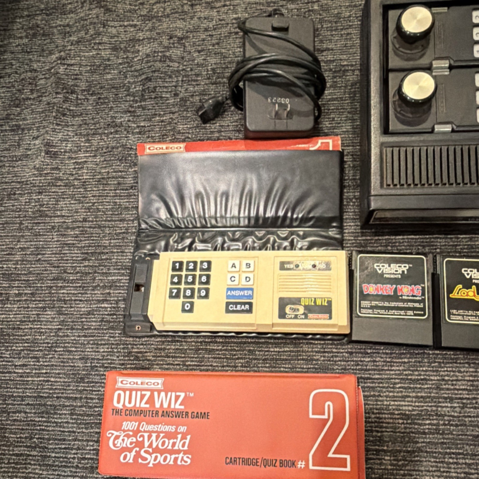 Coleco ColecoVision Console Bundle w/ 5 Games Manual RF Switches Hardwired