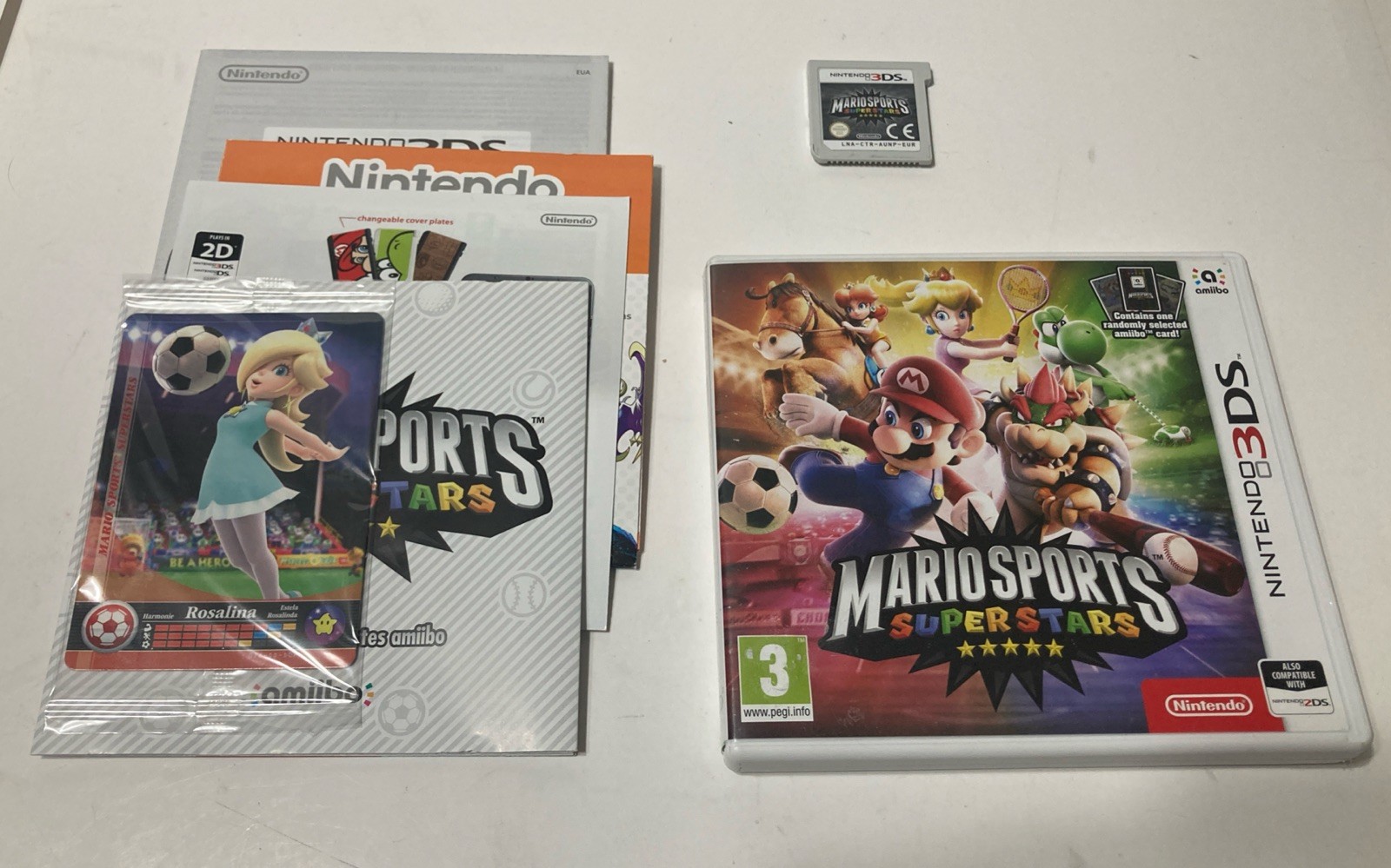 Mario Sports Superstars (Nintendo 3DS, 2017) With Manul