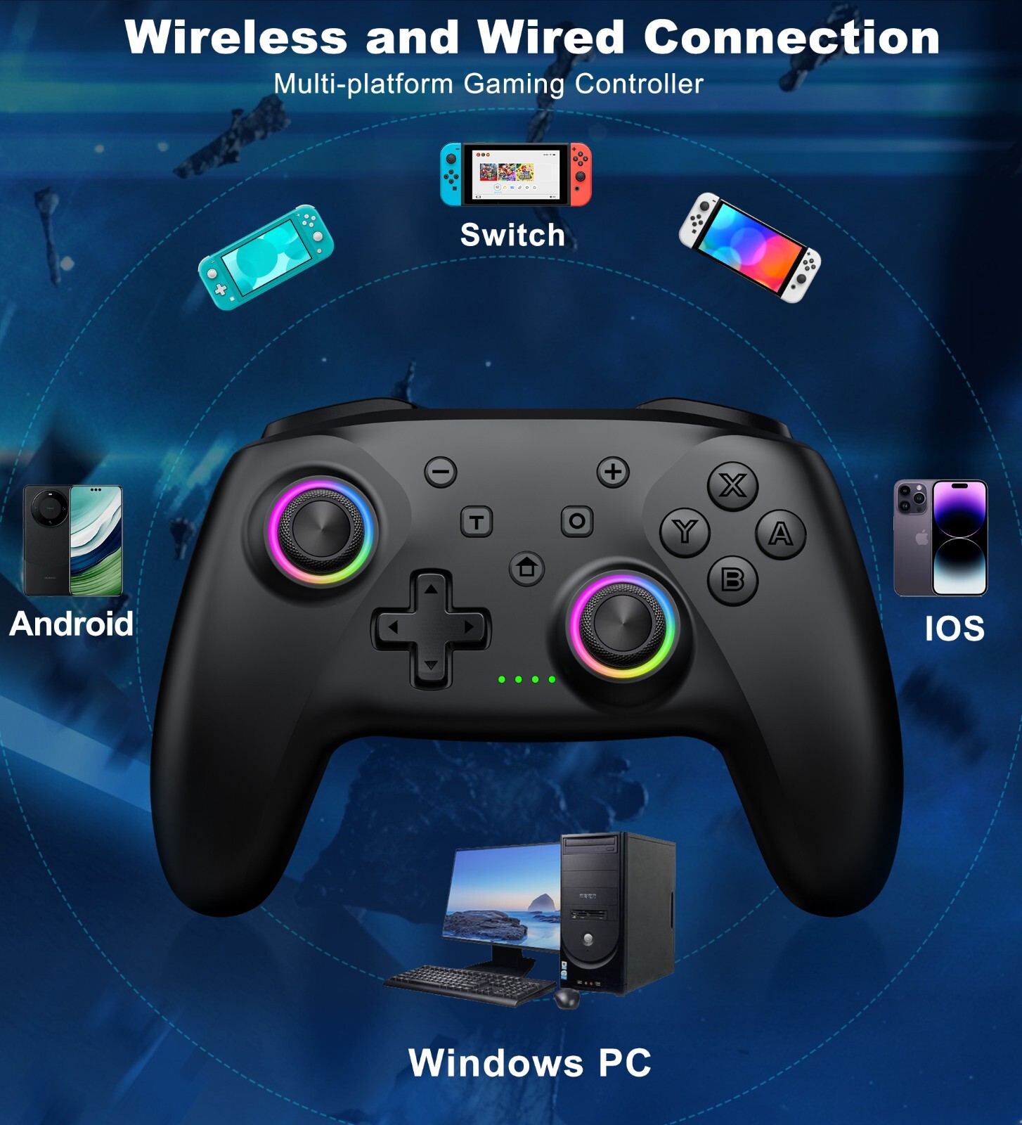Wireless Bluetooth Controller for Android/iOS,Nintendo switch/OLED,PC Controller