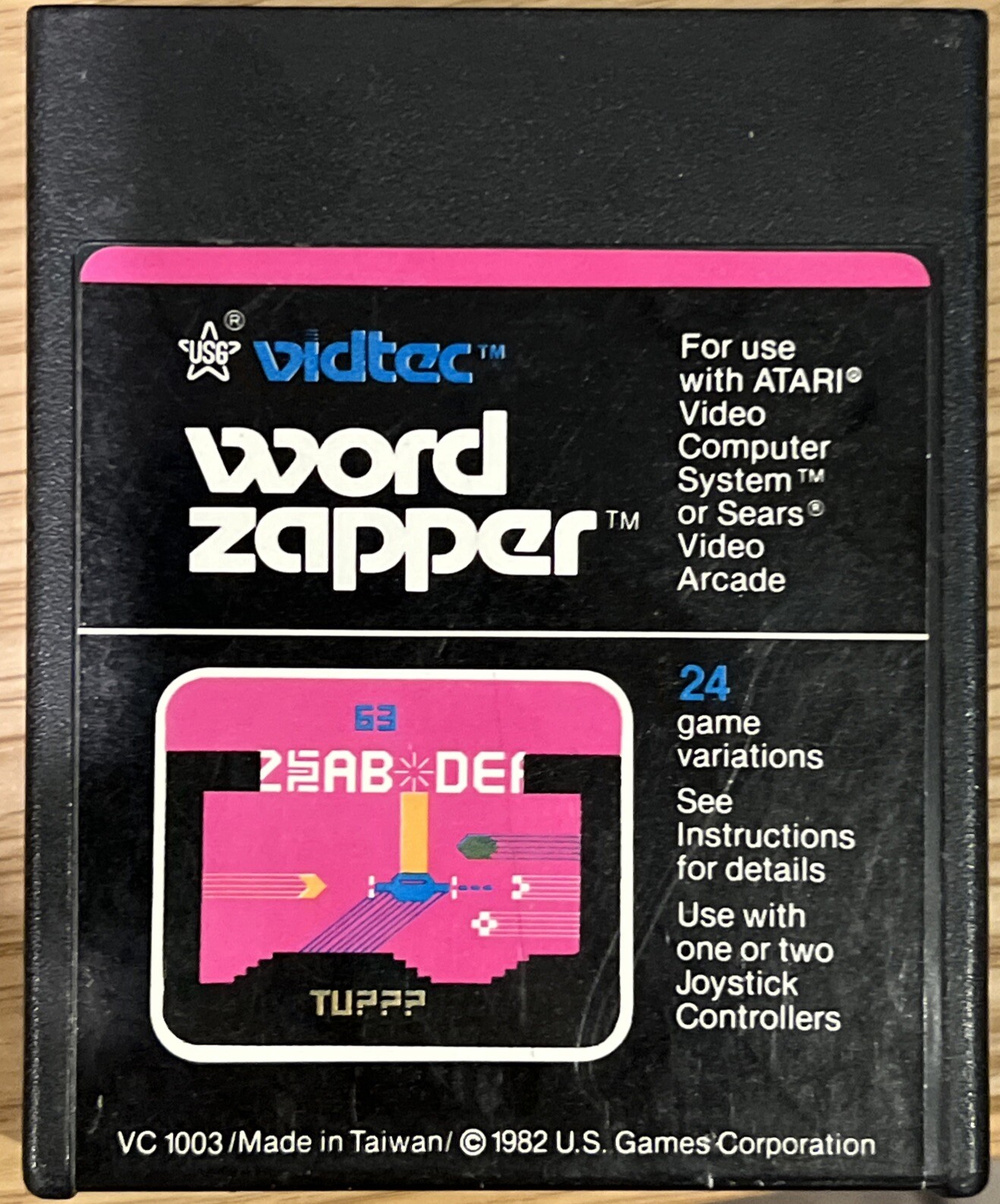 Word Zapper (Atari 2600, 1982) Tested/Working. Works on Atari 2600+.
