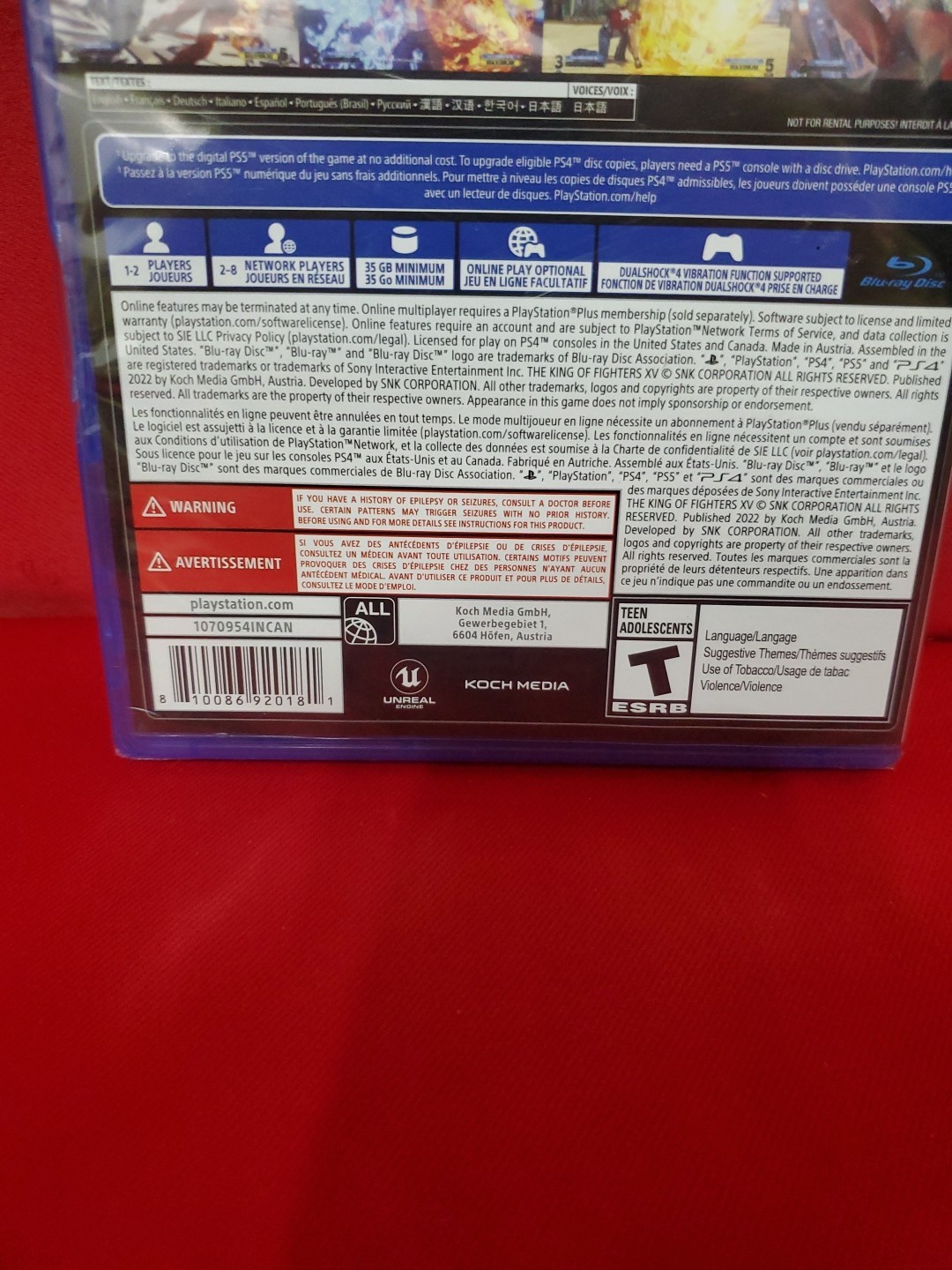 The King Of Fighters Xv Brand New Sealed, Ps4 Game