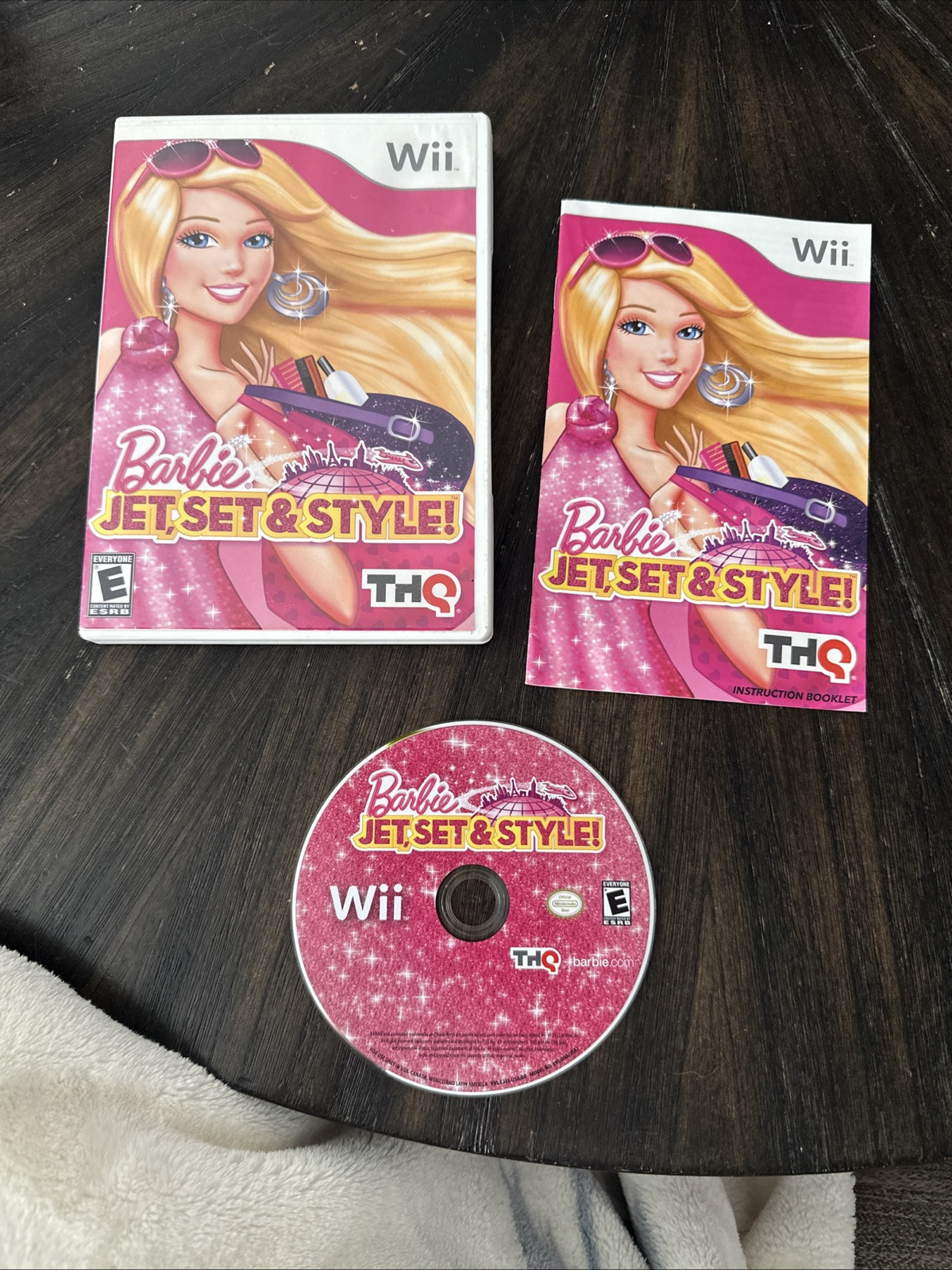 Nintendo Wii Game Barbie Jet,Set & Style CIB Complete In Box