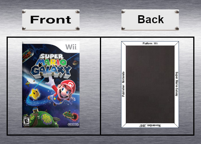 Super Mario Galaxy 1, 2 Video Game Box Art *Wii* High Quality Magnet / Set