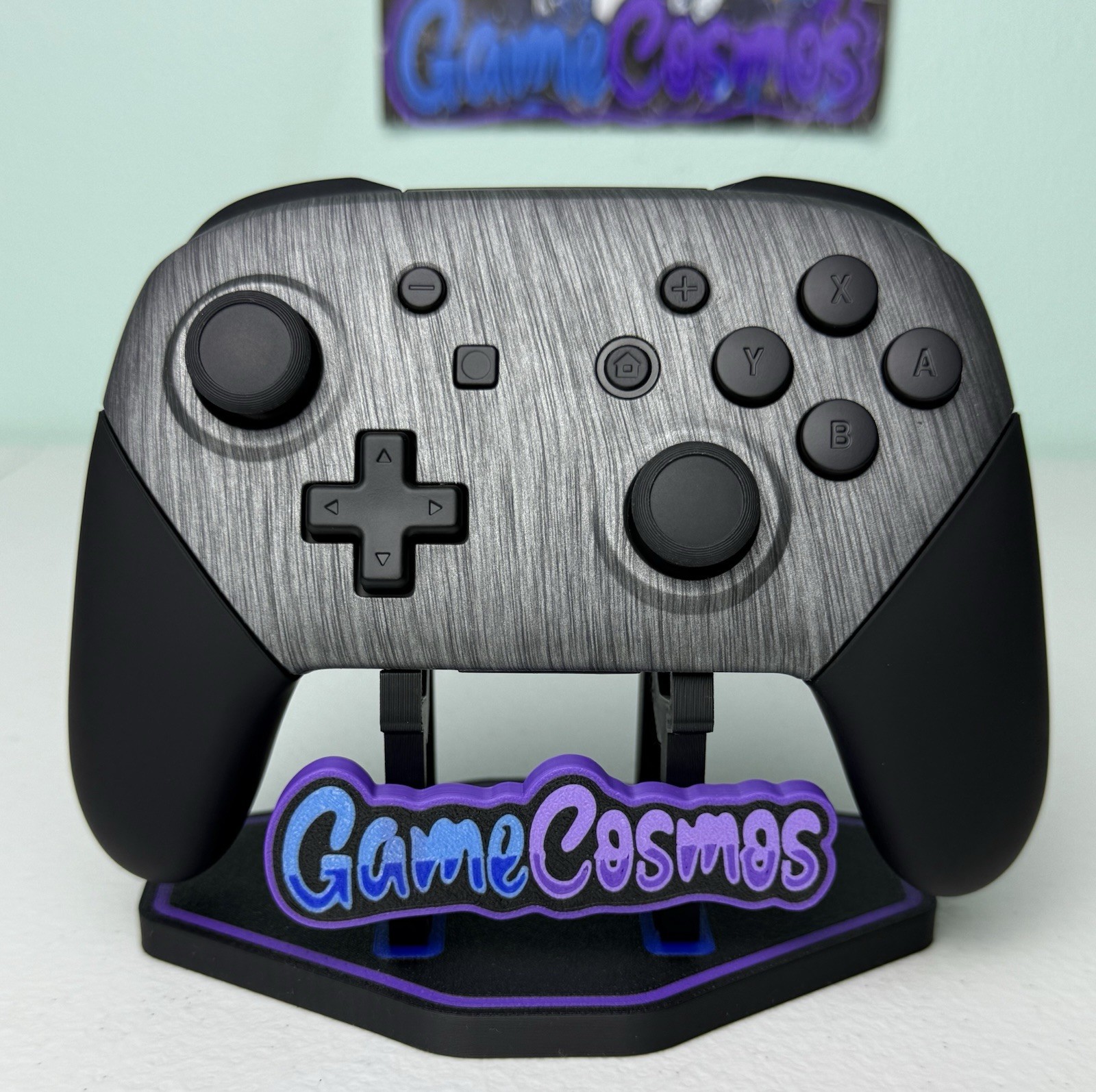 Brushed Silver – Black Accents – Wireless Pro Controller 4 Nintendo Switch Or PC