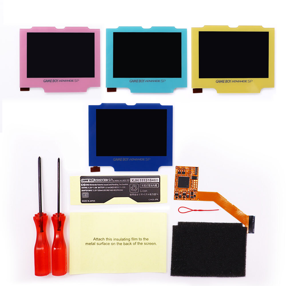 Multi-color Lens 10 Level Highlight Brightness IPS LCD Kit For GBA SP