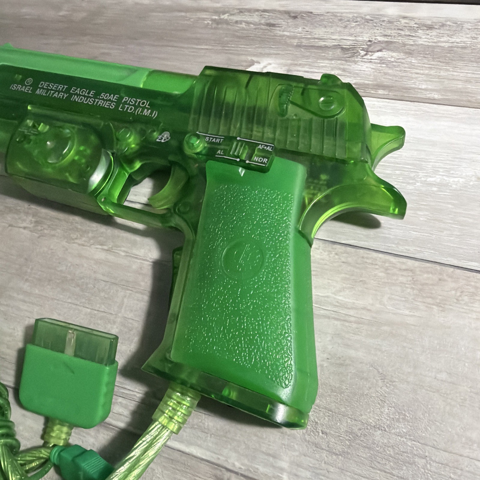 Ps2 Desert Eagle Light Gun .50AE Pistol Clear Green Wired Military Industries